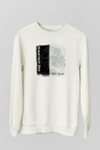 Die Krupps Baskılı Unisex Beyaz Sweatshirt