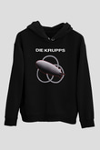 Die Krupps Siyah Unisex Kapüşonlu Sweatshirt