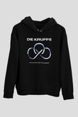 Die Krupps Siyah Unisex Kapüşonlu Sweatshirt