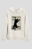 Dikizci Siyah Kedi Unisex Hoodie