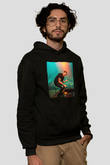 Dillion Francis Siyah Unisex Kapüşonlu Sweatshirt