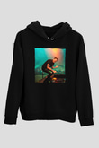 Dillion Francis Siyah Unisex Kapüşonlu Sweatshirt