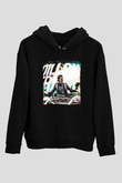 Dillion Francis Siyah Unisex Kapüşonlu Sweatshirt