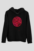 Dimmu Borgir Baskılı Unisex Siyah Kapüşonlu Sweatshirt