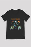 Dimmu Borgir Baskılı Unisex Siyah V Yaka Tişört - Tshirt