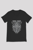 Dimmu Borgir Baskılı Unisex Siyah V Yaka Tişört - Tshirt
