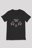 Dimmu Borgir Baskılı Unisex Siyah V Yaka Tişört - Tshirt