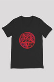 Dimmu Borgir Baskılı Unisex Siyah V Yaka Tişört - Tshirt