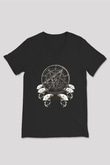 Dimmu Borgir Baskılı Unisex Siyah V Yaka Tişört - Tshirt