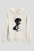 Dinosaur Jr Baskılı Beyaz Unisex Kapüşonlu Sweatshirt