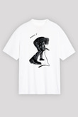 Dinosaur Jr Baskılı Beyaz Unisex Oversize Tişört - Tshirt