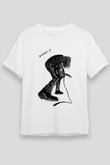 Dinosaur Jr Baskılı Unisex Beyaz Tişört - Tshirt