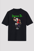 Dinosaur Jr Baskılı Unisex Siyah Oversize Tişört - Tshirt