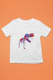 Dinozor Beyaz Unisex Çocuk Tişört