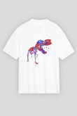 Dinozor Beyaz Unisex Tişört T-Shirt - TişörtFabrikası