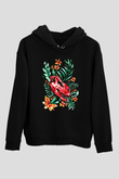 Dinozor Siyah Unisex Hoodie