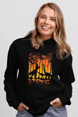 Dinozor Siyah Unisex Kapüşonlu Sweatshirt