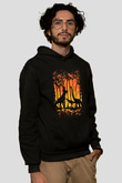 Dinozor Siyah Unisex Kapüşonlu Sweatshirt