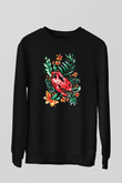 Dinozor Siyah Unisex Sweatshirt