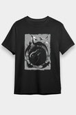 Dinozor Siyah Unisex Tişört T-Shirt - TişörtFabrikası