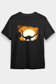 Dinozor Siyah Unisex Tişört T-Shirt - TişörtFabrikası