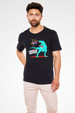 Dinozor Siyah Unisex Tişört T-Shirt - TişörtFabrikası