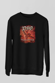 Dio Baskılı Unisex Siyah Sweatshirt