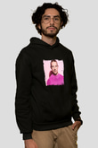 Diplo Baskılı Unisex Siyah Hoodie