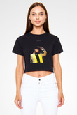 Diplo Siyah  Crop Top Tişört