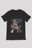 Diplo Siyah Unisex V Yaka Tişört
