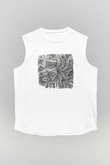 Dir En Grey Baskılı Unisex Beyaz Kolsuz Tişört
