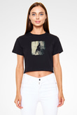 Dir En Grey Baskılı Unisex Siyah Crop Top Tişört