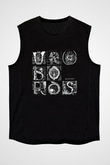 Dir En Grey Baskılı Unisex Siyah Kolsuz Tişört