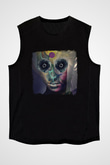 Dir En Grey Baskılı Unisex Siyah Kolsuz Tişört