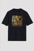 Dir En Grey Baskılı Unisex Siyah Oversize Tişört