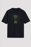 Dir En Grey Baskılı Unisex Siyah Oversize Tişört