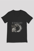 Dir En Grey Baskılı Unisex Siyah V Yaka Tişört
