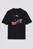 Dire Straits Baskılı Unisex Siyah Oversize Tişört