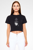 Dire Straits Siyah Crop Top Tişört