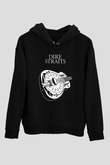 Dire Straits Siyah Unisex Kapüşonlu Sweatshirt