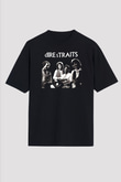 Dire Straits Siyah Unisex Oversize Tişört T-Shirt