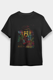 Diş Diyagramı Baskılı Unisex Siyah Tişört - Tshirt