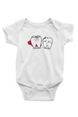 Diş hekimi Baskılı Beyaz Unisex Bebek Body - Zıbın