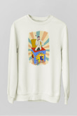 Disko Beyaz Unisex Sweatshirt