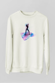 Disko Beyaz Unisex Sweatshirt