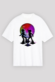 Disko Beyaz Unisex Tişört T-Shirt - TişörtFabrikası