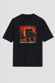 Dismember Baskılı Unisex Siyah Oversize Tişört