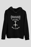 Dissection Baskılı Unisex Siyah Kapüşonlu Sweatshirt