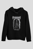 Dissection Baskılı Unisex Siyah Kapüşonlu Sweatshirt