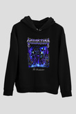 Dissection Baskılı Unisex Siyah Kapüşonlu Sweatshirt